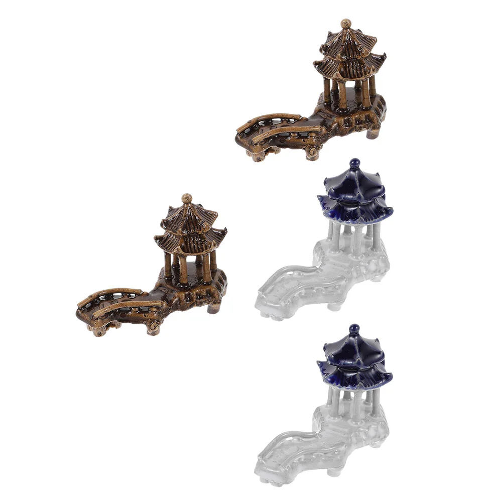 

Statue Decor Ceramic Aquarium Mini Miniature Decoration Pagoda Model House Landscape Home Ornamentornaments Figurines