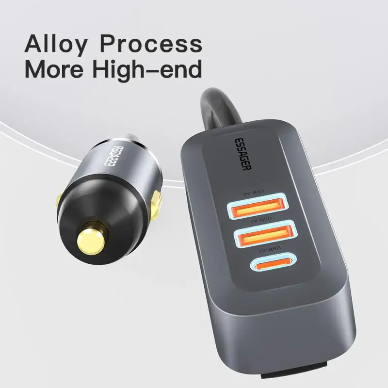 

Intelligent Identification Chip Mobile Phone Charger Universal Car Accessories Dual Protection Mobile Power Loader Multinational