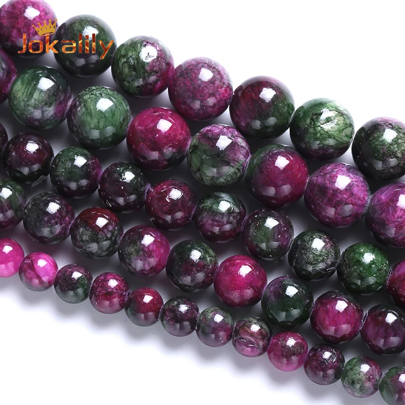 

Natural Tourmaline Persian Jades Stone Beads For Jewelry Making Round Beads Fit Diy Bracelet Necklace Charms 6 8 10 12mm 15"inch