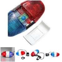 bicycle 6 flashing led 4 sounds police siren trumpet horn bell bike rear light edf