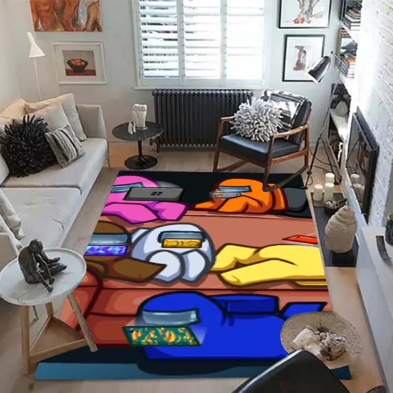 

Видео с принтом из игры ковер среди нас, ковер для детской гардеробной, спальни, гостиной, противоскользящий ковер для двери, ковер для шатра