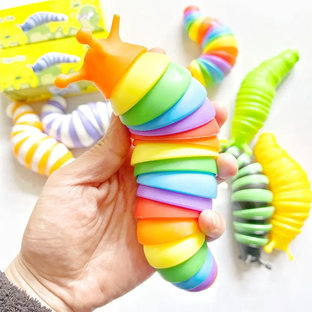 

Children's Gift Sensory Practical Jokes Novelty Decompression Caterpillar Stress Relief Fidget Slug Toy