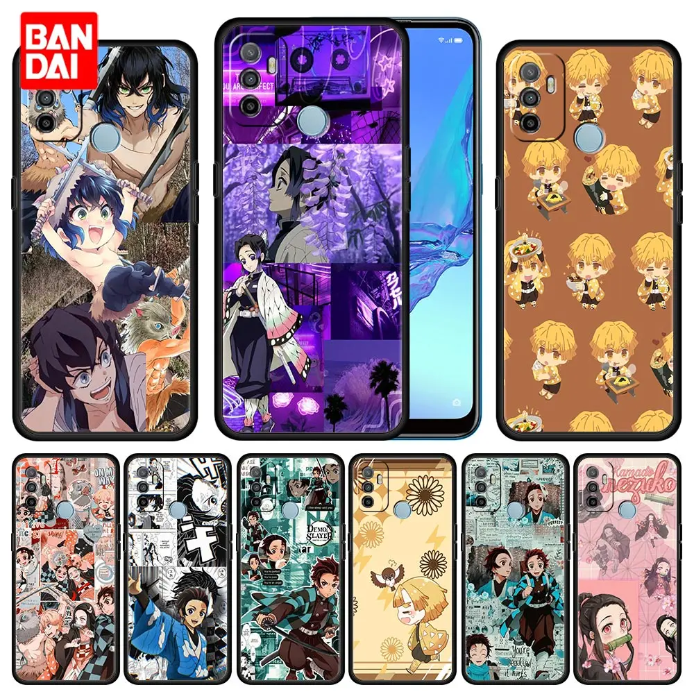 

Case for Oppo A3s A5s A9 A15 A31 A53 A52 A54 A74 A93 A94 F19 Pro 4G 2020 Fashion Protection Capa Korea Casing Demon Slayer