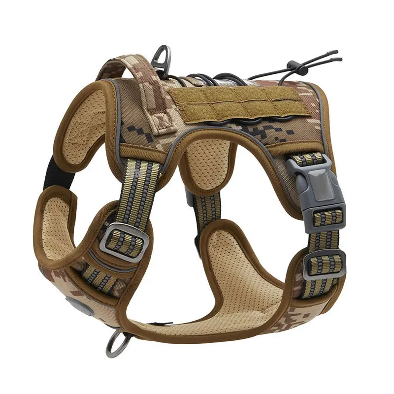 

Baitewei Nylon Reflective Pet Harness Leash Large Dog Training Tactical Dog Chest Harness Dog Belt Pet Supplies Dog Accessories
