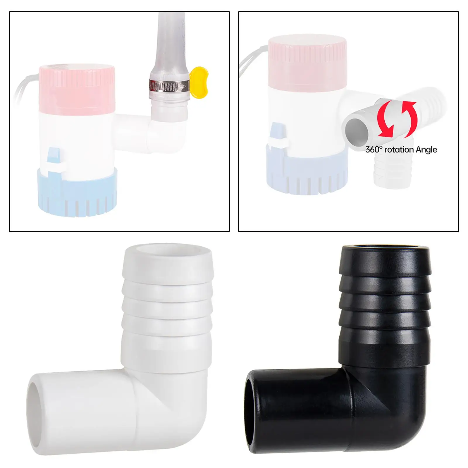 90 ° Сливной соединитель выпускной Вращающийся профессиональный нижний насос