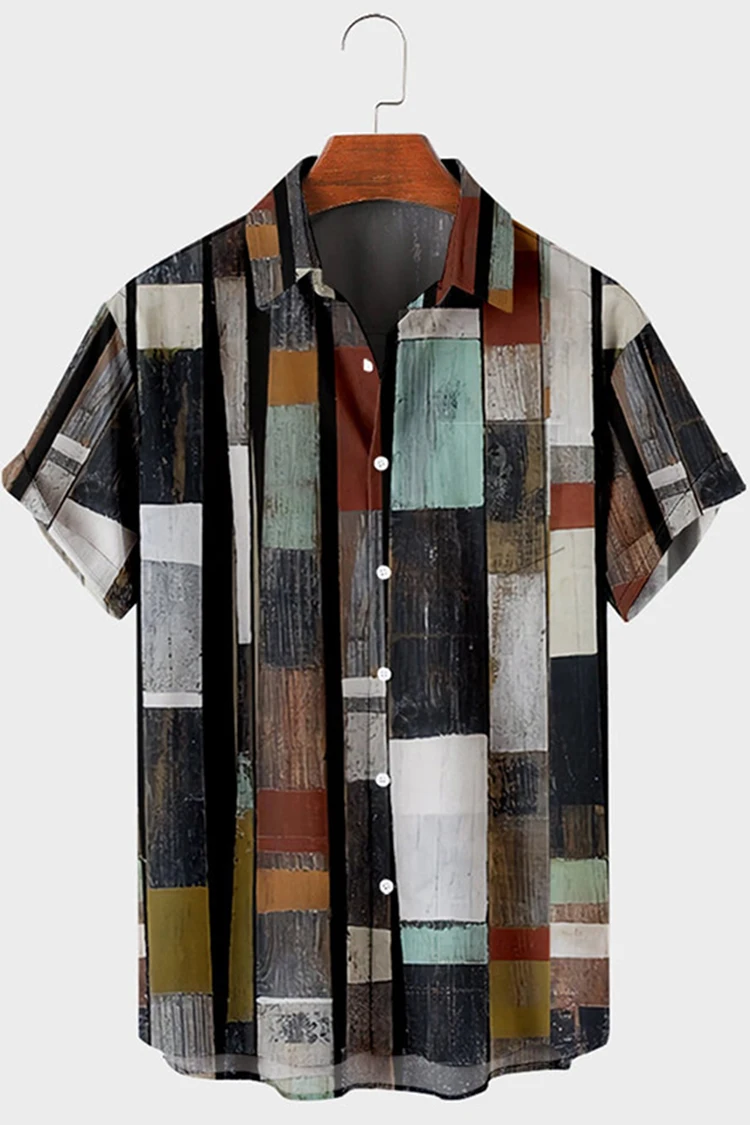 Гавайские рубашки в винтажном стиле для мужчин одежда с рисунком звездного неба