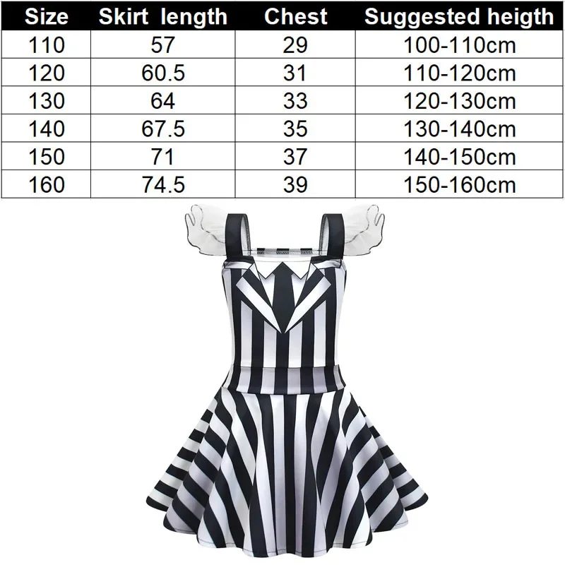 Платье BBeetlejuice2 для девочек детский карнавальный костюм подземного мира на