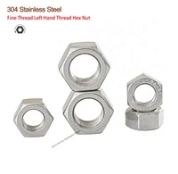 m6m24 left hand thread fine thread hex nut 304 stainless steel reverse thread hex hexagon nuts left tooth nuts