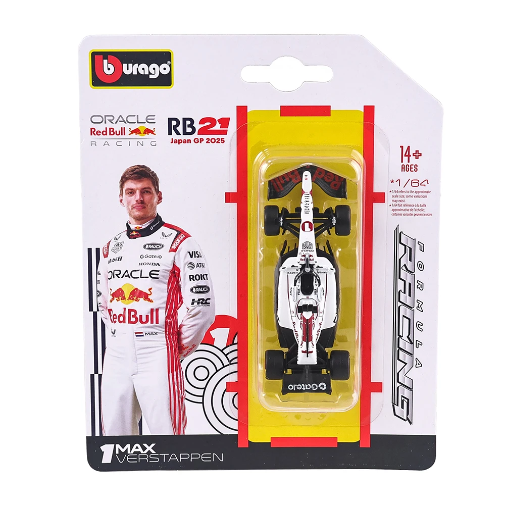 Bburago 1:64 Oracle Red Bull Racing 2025 F1 RB21 # 1 Верстаппен # Коллекционная модель автомобиля Yuki Tsunoda Alloy, последняя модель, 22 шт. (art.: 3920db5aa763d) - 3920db5aa763d