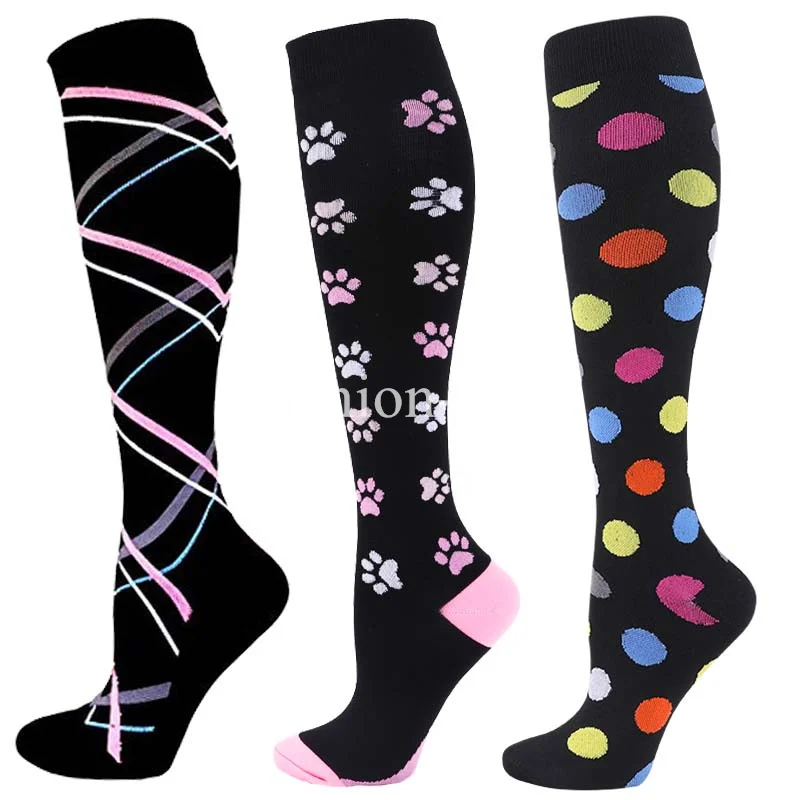 

New Compression Stockings Nursing Edema Diabetes Blood Circulation Pregnancy Knee High 20-30 Mmhg Fit Medical Varicose Veins