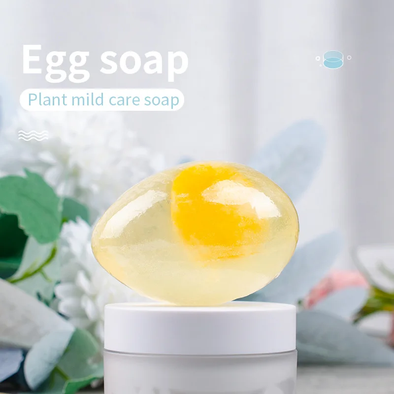 

80g collagen skin egg soap skin rejuvenation whitening acarid removing skin cleansing privacy care handmade soap whole body soap