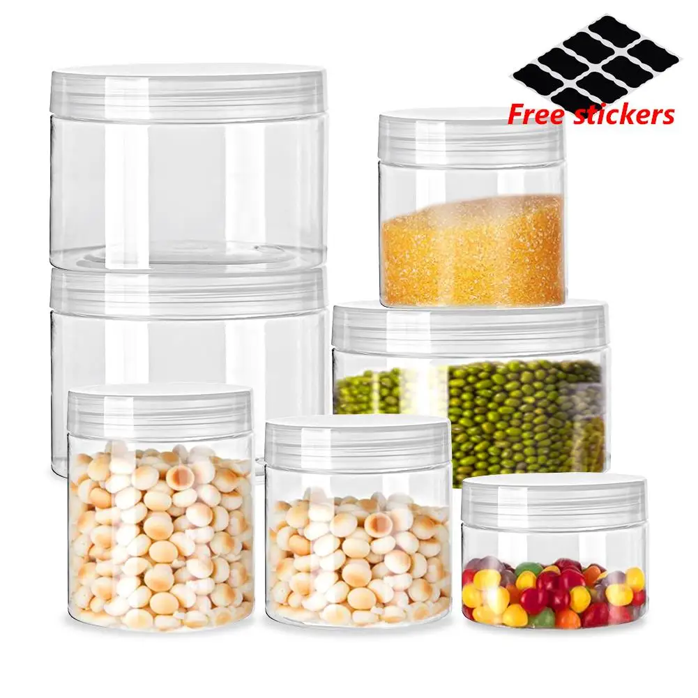 

Пустые банки для макияжа, 30-150 мл, прозрачная крышка, винтовые контейнеры для хранения пищевых продуктов, кухонный многоразовый разнообразный горшок, 30 шт.