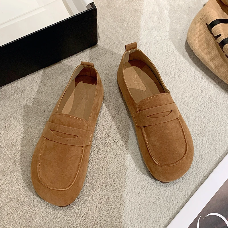 

Solid Soft Bottom Shoes Women Casual Comfortable Low Heel Shoes Elegant Square Toe Slip On Loafers Zapatos Para Mujeres