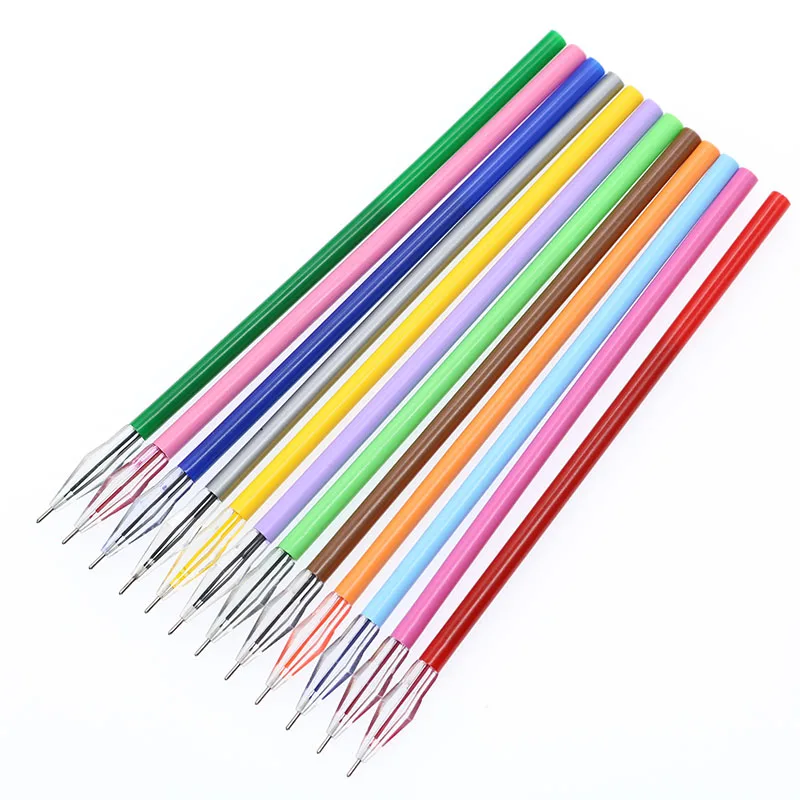 

Wholesale! Office Writing Mark New 12 Color Pencil Gel Pen Filling Student Art Drawing Spare 12 Pen Refill Tool