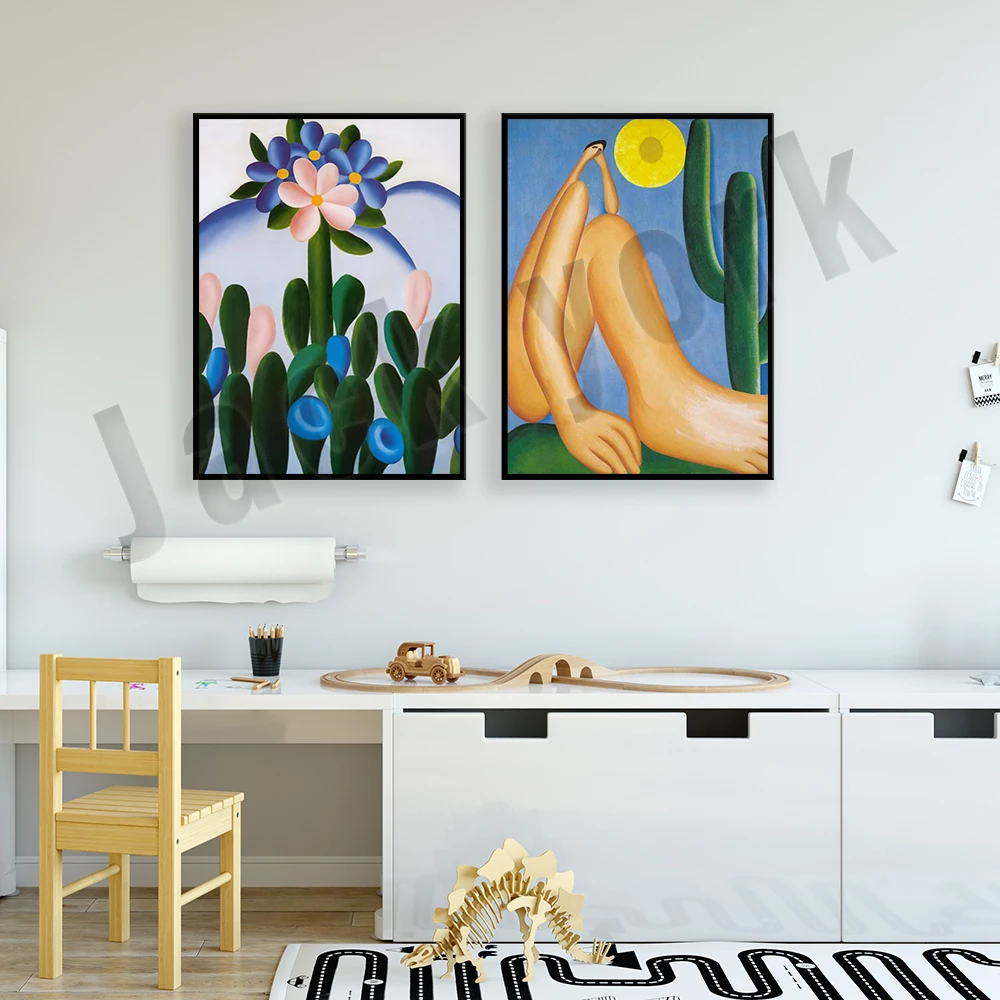 

Tarsila Do Amaral Morro do Favela Brazilian Prints, Brazilian Religious Art, Floral Art Prints, Home Decor Posters