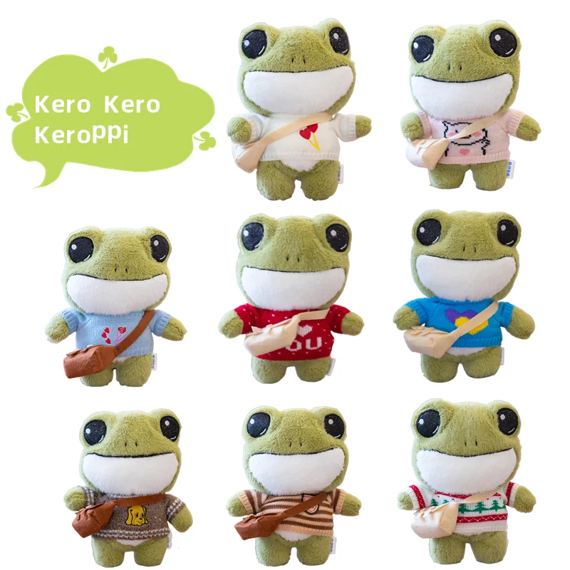 

Sanrio симпатичная одевающаяся лягушка кукла плюшевая игрушка кукла аниме Kawaii Kero Keroppi кукла подушка детский подарок на день рождения