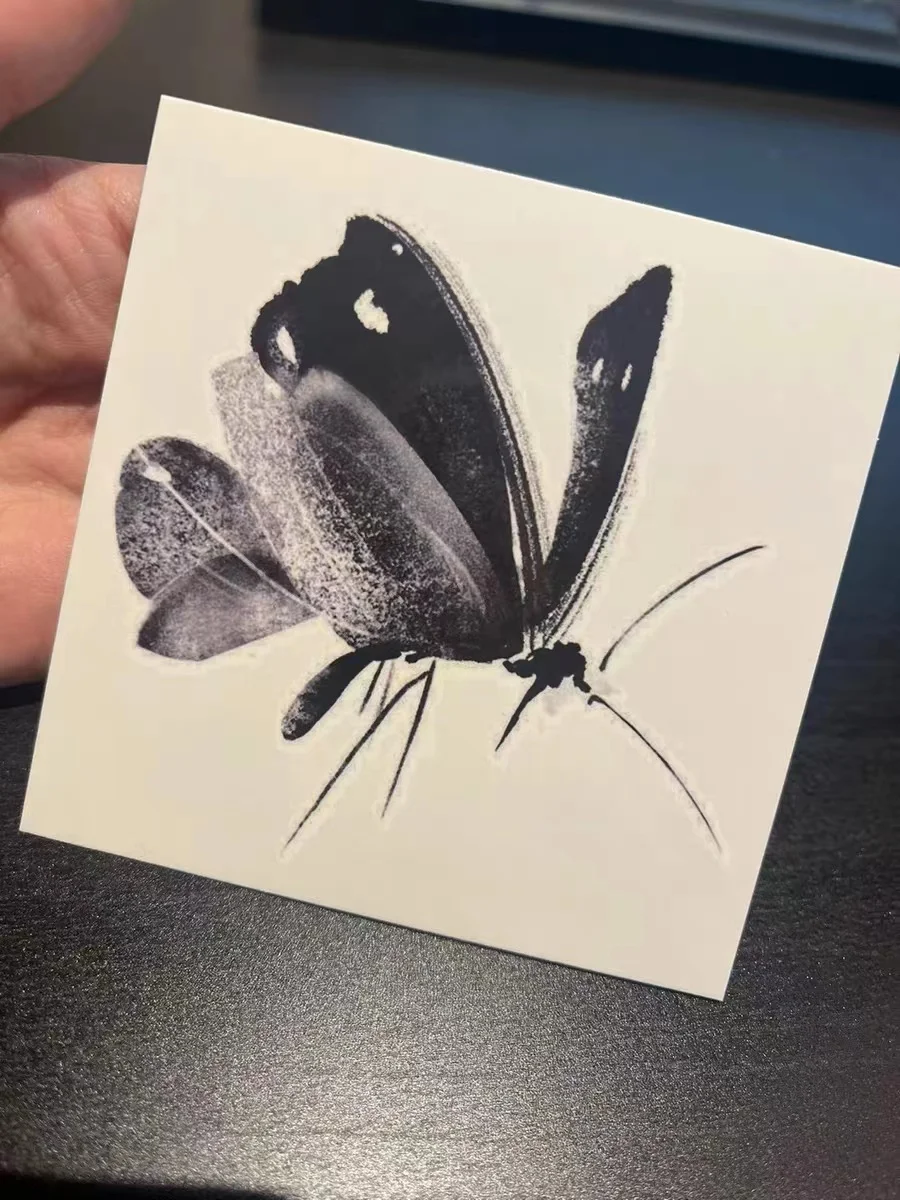 

Black Butterfly Tattoo Waterproof Realistic Fake Tattoo Body Art Sticker Animal Tattoo Men Women