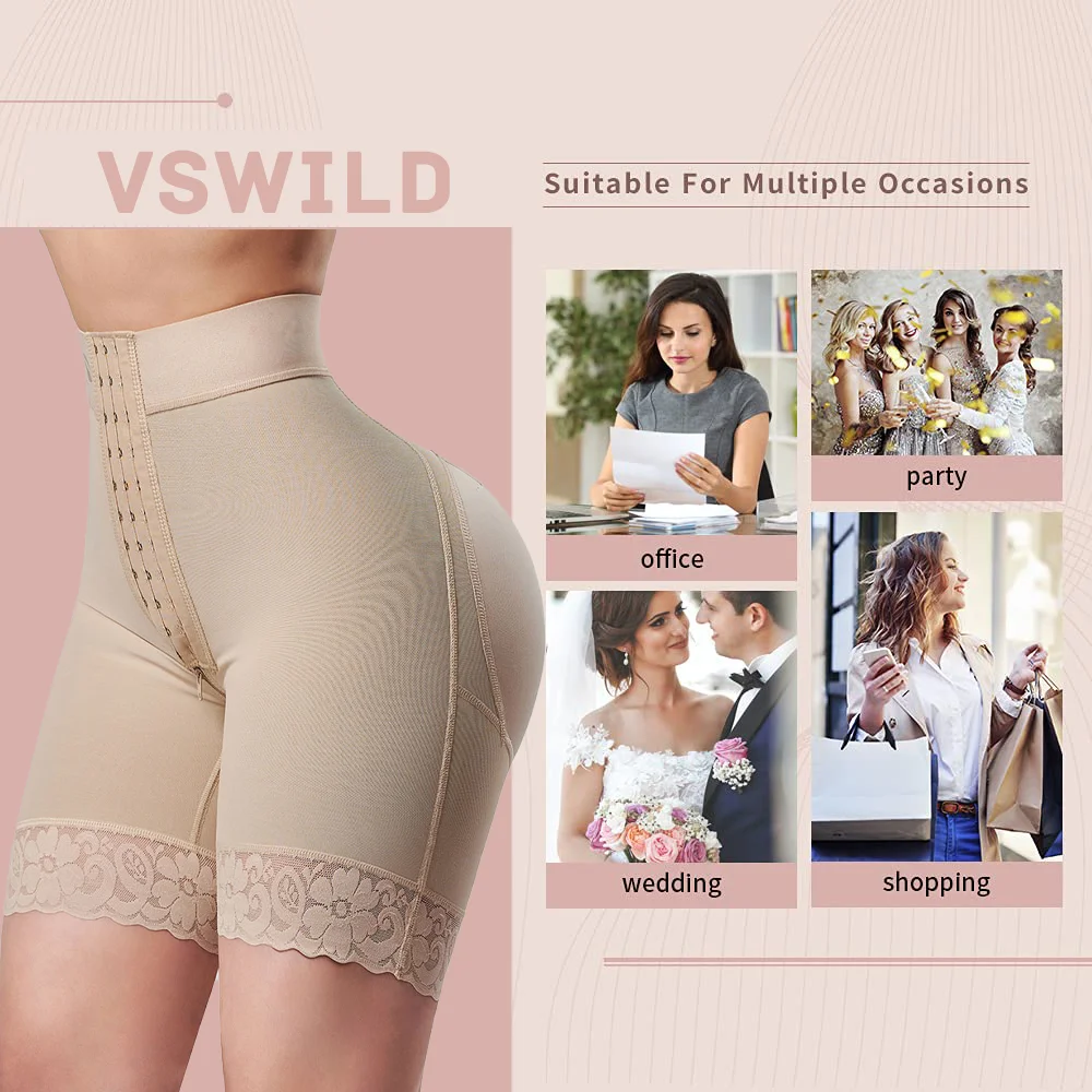 Fajas Colombianas Women High Waist Fake Ass Stretch Shorts Tummy Control Belly Sheath Waist Trainer Reductive Slimming Pants