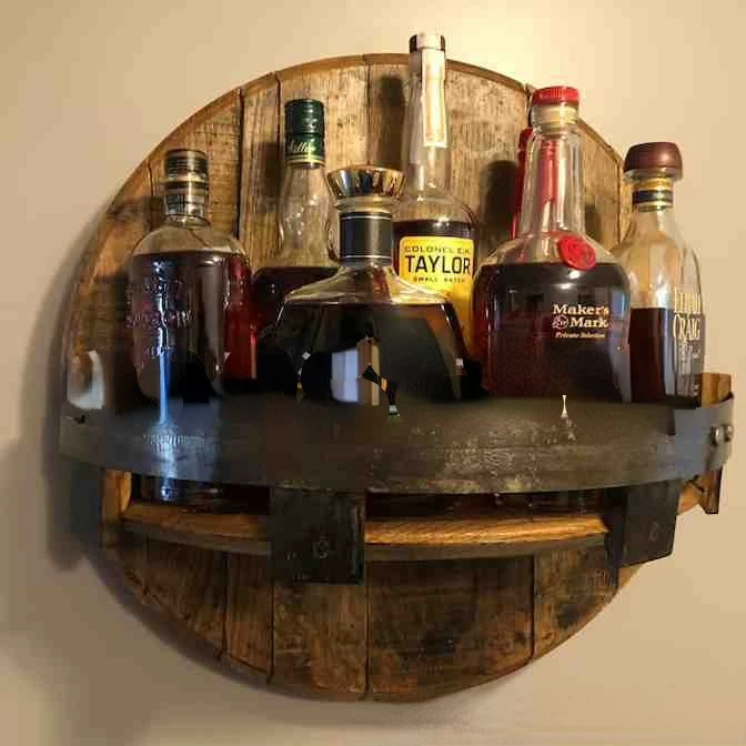 

New Arrveals Wooden Whisky Water Display Stand Creative Pendant Console Item Storage Countertop