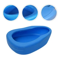 portable bed urinal plastic bedpan for bedridden patient blue