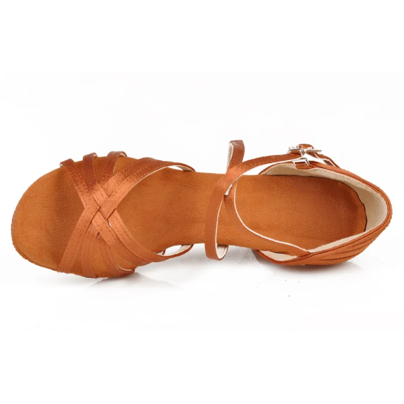Latin Dance Shoes Women Soft Bottom Ballroom Tango Practice Dancing Shoes Grills Ladies Latin Salsa High Heeled 5.5/7.5/ 8.5CM