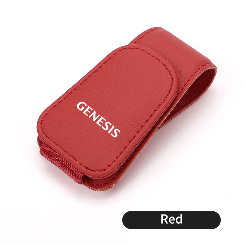 

Автомобильный козырек держатель для очков кожаный металлический органайзер для солнцезащитных очков для Hyundai Genesis Coupe логотип G70 G80 G90 GV60 GV70 GV80 EV BH