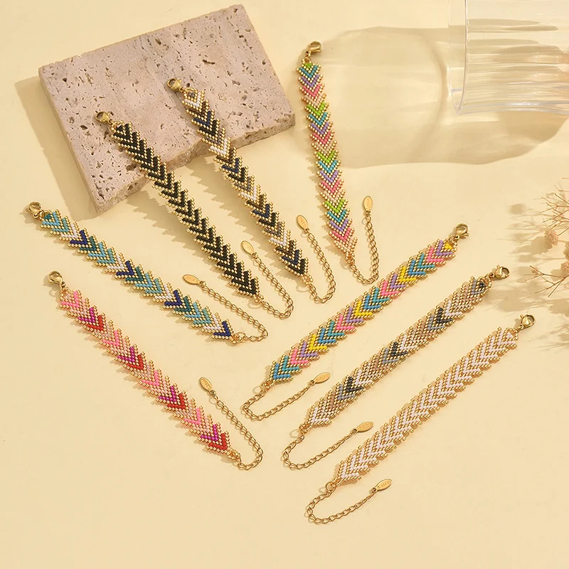 Фото ZHONGVI Multi Color Dainty Arrow Series Trendy Handmade Jewelry Hawaii BOHO Fashion Beaded Bracelets Gifts for Her №3