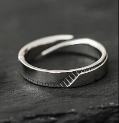 

New 2023 Vintage Frosted Lovers Ring, Simple Open Mouth, Index Finger Ring Engagement Proposal Ring Banquet Accessories Gifts