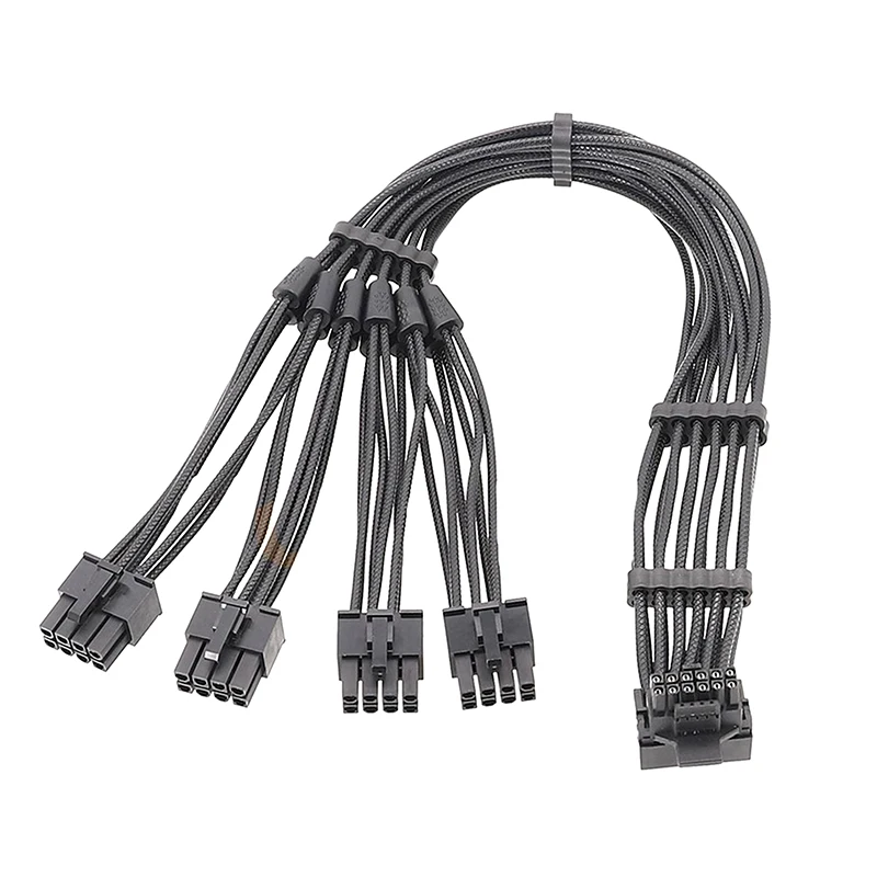 1 шт. 50/60/70 см 4x 3x8Pin штекер к 12VHPWR PCIE5.0 16Pin ATX3.0 модульный кабель для RTX40 GPU Line