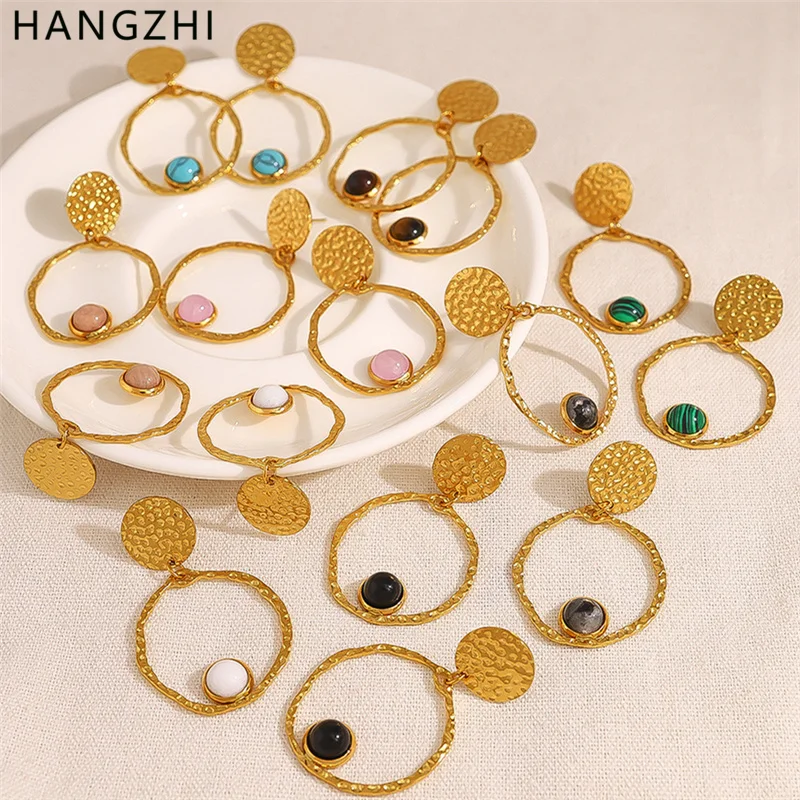 HangZhi нерегулярные жемчужные серьги-кольца со стразами для женщин элегантные