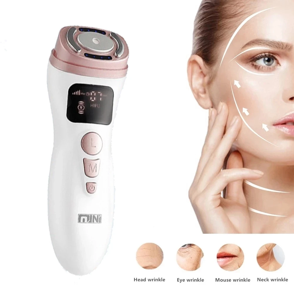 

Mini HIFU Machine Ultrasound RF Tightening Lifting Therapy EMS Facial Beauty Device Firming Anti Wrinkle LCD Screen Face Salon