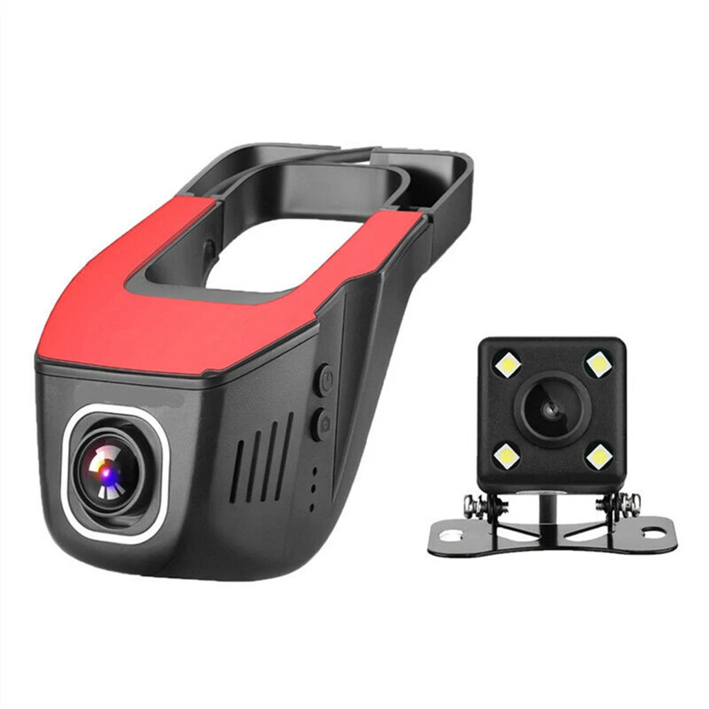 

Car Driving Video Recorder WIFI Dash Cam Surveillance Camera Dual Lens Registrator HD 1080P Dash Camera G-Sensor Loop Recording
