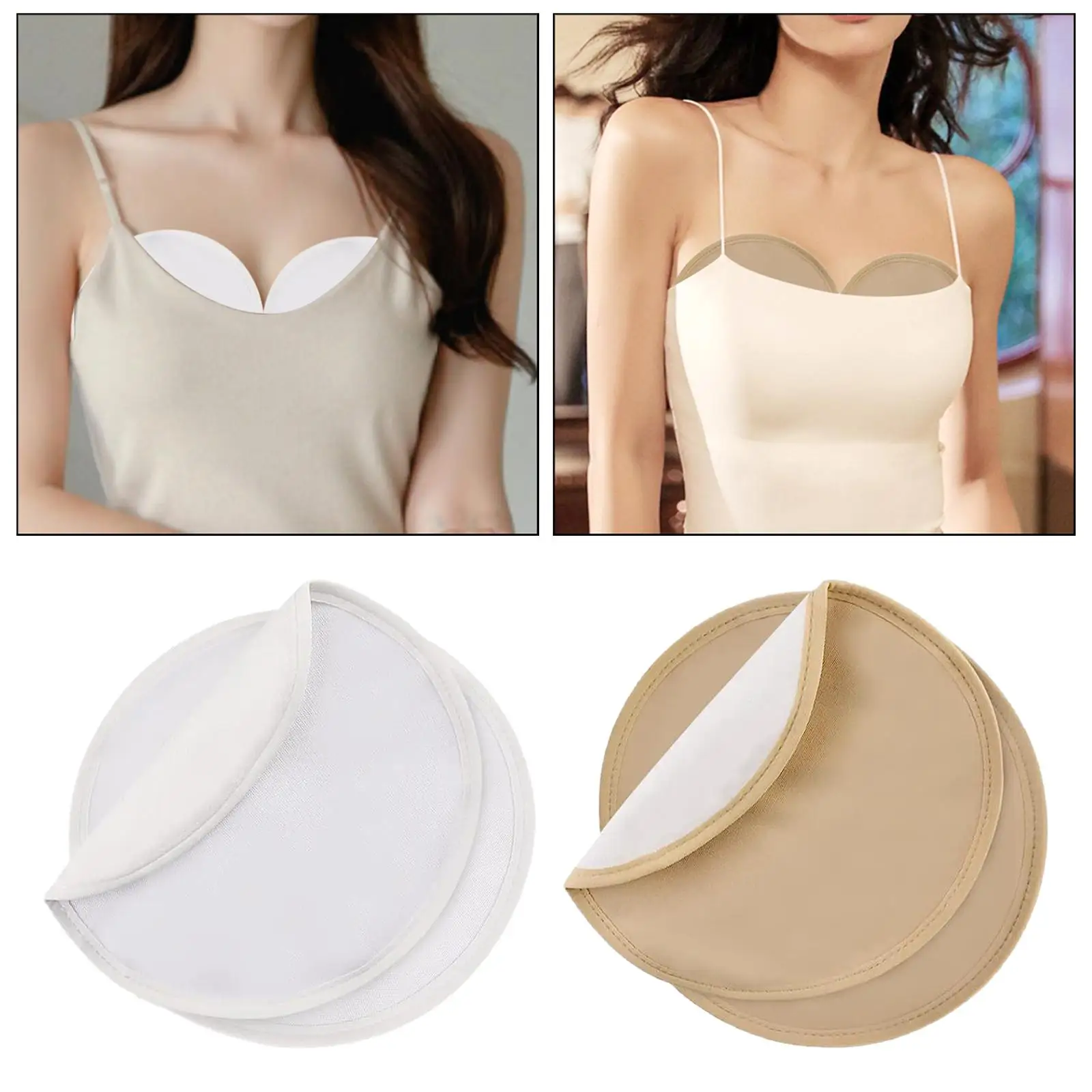 

4Pcs Castor Oil Breast Pads Soft Leakproof Breathable Skin Friendly Reusable Breast Castor Oil Wrap Castor Oil Wrap for Women