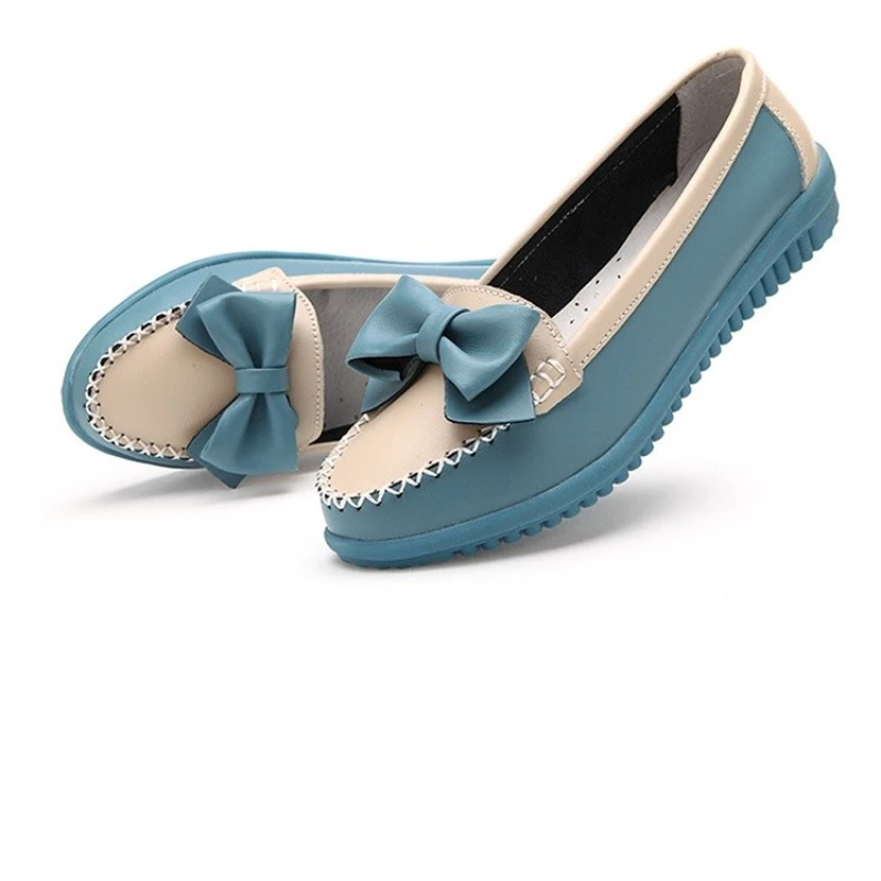 Women Flats Leather Breathable Casual Shoes Spring Autumn Female Shoes Fashion Comfortable Slip-On Lazy Shoes Zapatos De Mujer