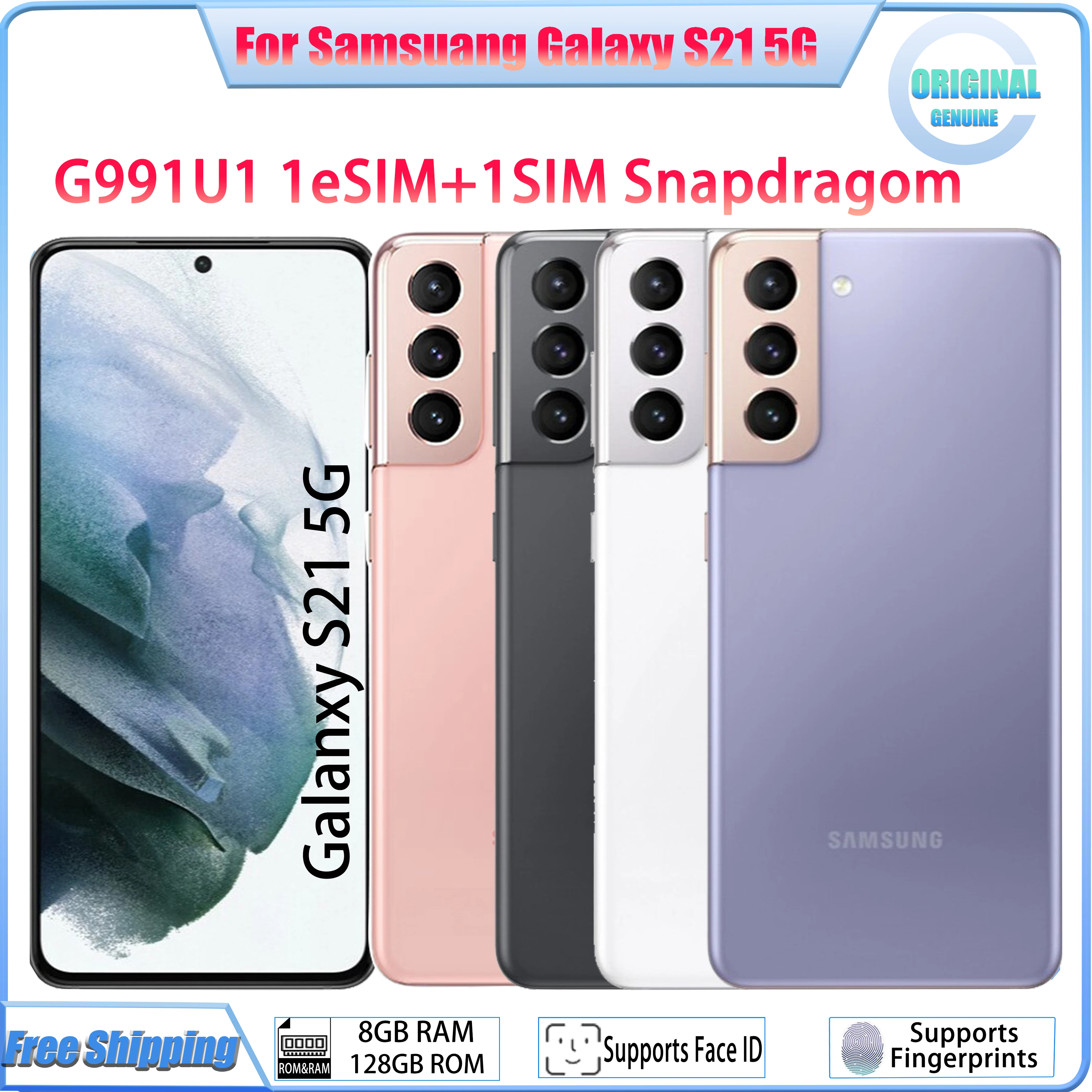 

For Samsung Galaxy S21 5g G991u1 6.2" Rom 128gb Ram 8gb Snapdragon 888 Nfc Triple Rear Camera Octa Core Original 5g Us Version