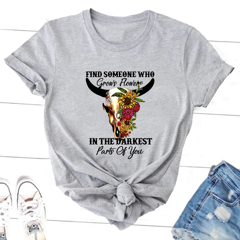 

Zach Bryan T Shirt for Women Vintage Find Someone Who Grows Flowers T Shirts Trendy Country Music Western Tee Shirt Oversize Top