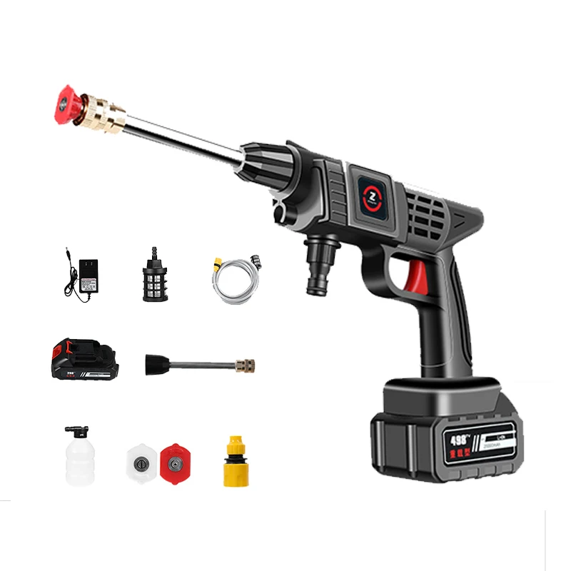 

Car High Pressure Cleaner 3000W High Power Electric Motor 20000Rpm Wireless Wash Water Gun Auto Cleaning Accessories L88-05