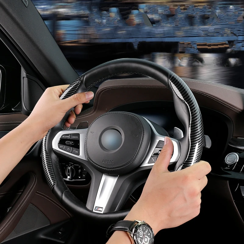 Универсальный автомобильный Противоскользящий чехол на рулевое колесо из