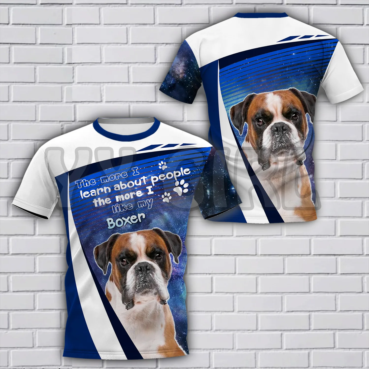 

Like My Boxer 3D All Over Printed T Shirts Funny Dog Tee Tops shirts Unisex