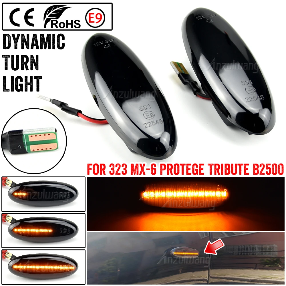 

Side Turn Signal Light Fender Marker Lamp For MAZDA 323 1998-2003 Familia Protege BJ Premacy MX-6 Tribute B01W-51-120