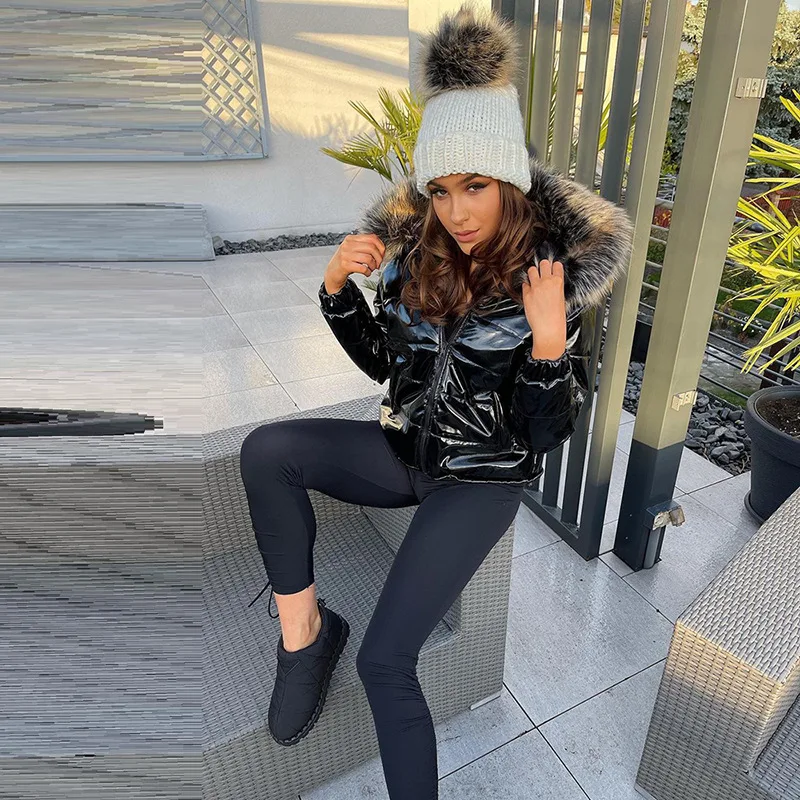 Patchwork Zipper Jacket Female 2022 Autumn and Winter New Letters Embroidered Long-Sleeved Short Sections of Cotton Clothing