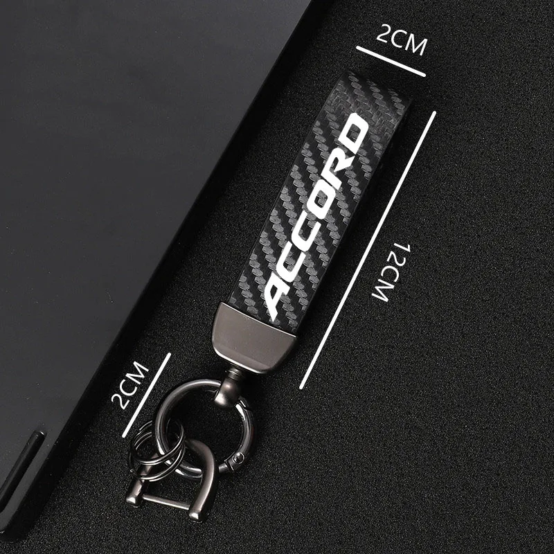 Углеродное волокно Текстурированная Кожа брелок Ультра HD печать автомобильный брелок для Honda Accord автомобильные аксессуары