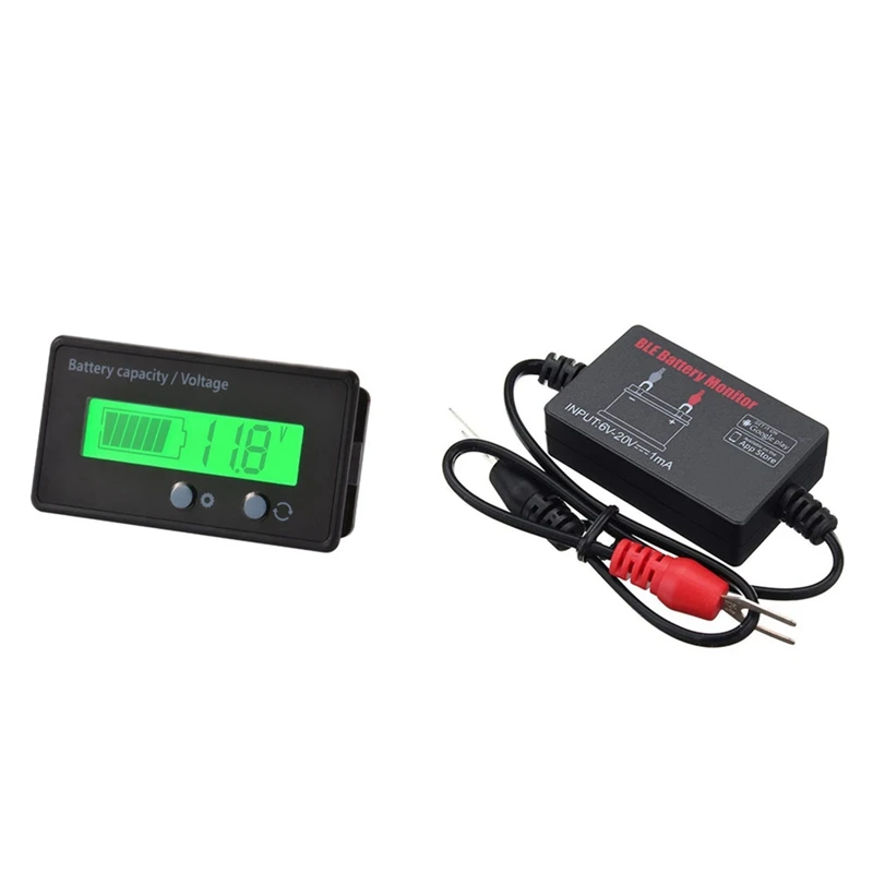 

1 Pcs Lcd Battery Capacity Monitor Gauge Meter & 1 Pcs Battery Monitor BM2 Battery Tester