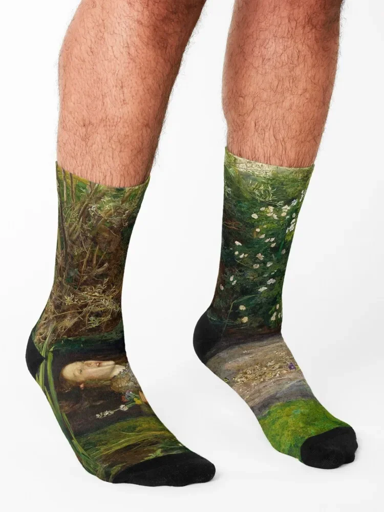 Носки Ophelia - John Everett Millais дизайнерские спортивные носки с пальцами для мужчин и