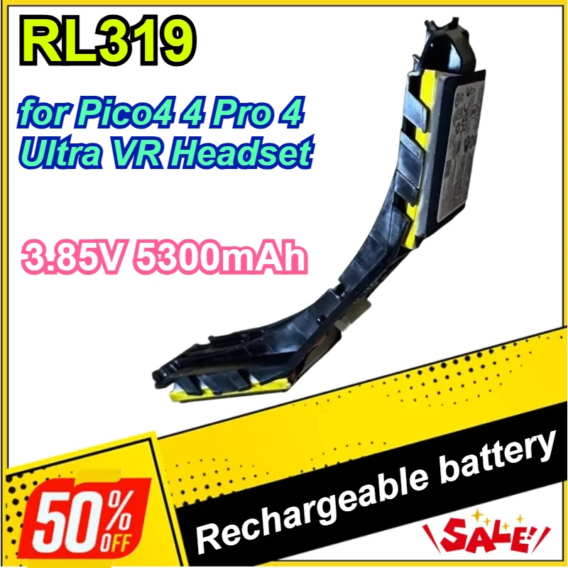Фото Новая сменная батарея RL319 3.85V 5300mAh 20.4Wh для VR-гарнитуры Pico 4, 4 Pro, 4 Ultra №1