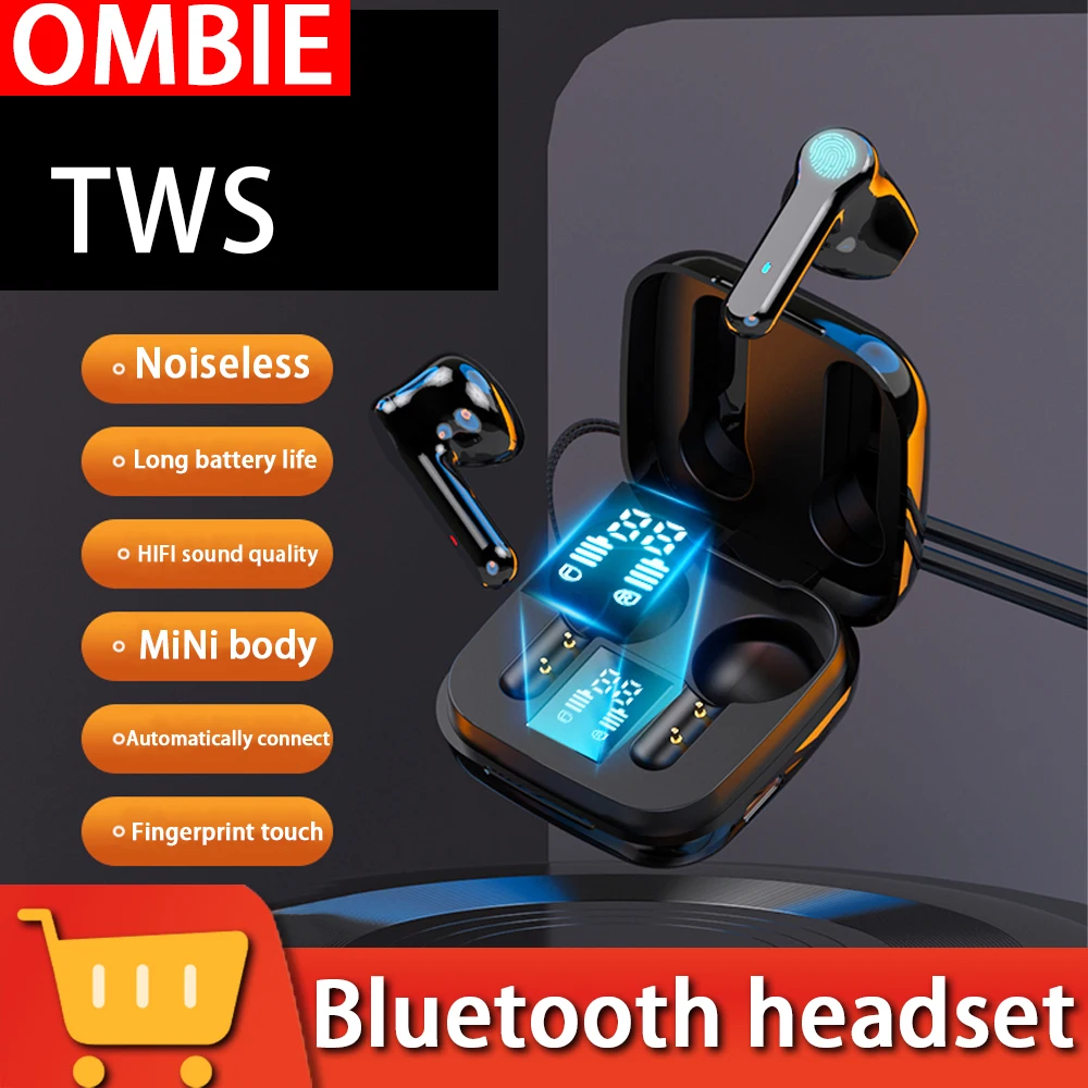 Беспроводные мини-наушники со светодиодной подсветкой