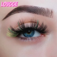 lovgge faux mink pop colored glitter lashes 18mm natural long fluffy cute wholesale vendor supplier drop shipping