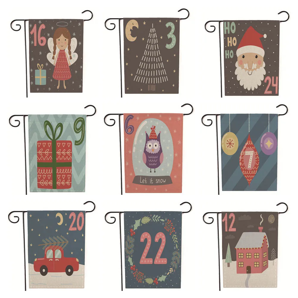 

Christmas Garden Flag Christmas Gifts Santa Claus Yard Flags Christmas Ball Garden Flag 32x47cm