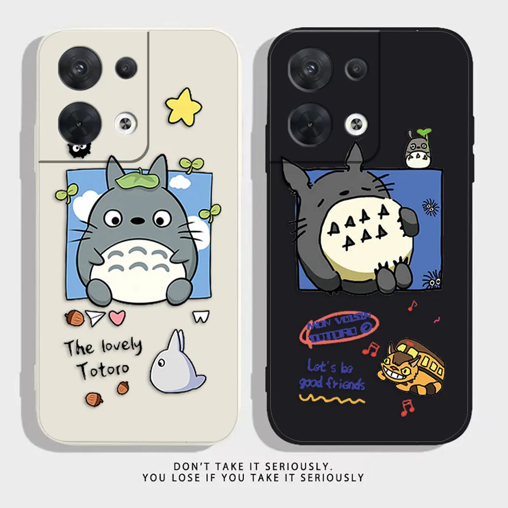 

Spirited Away Totoro Phone Case For OPPO RENO 8 7 9 6 7SE 5 4 4SE 4 3 4G 5G PRO PLUS Colour Liquid Case Cover Funda Cqoue Shell