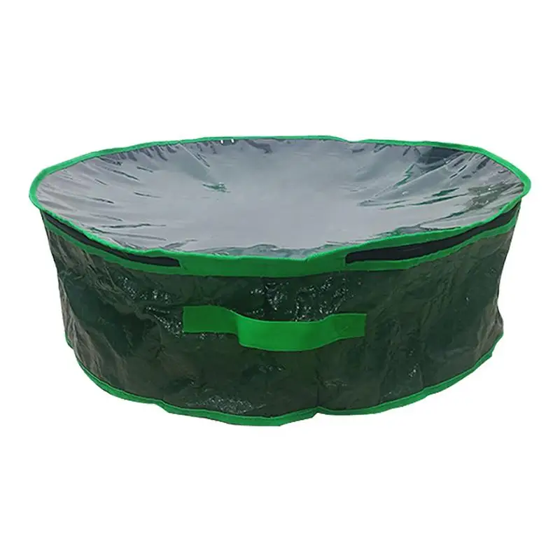 

Wreath Boxes For Storage Christmas Garland Storage Decorative Wreath Storage With Zipper Closure In Christmas Colors Storage